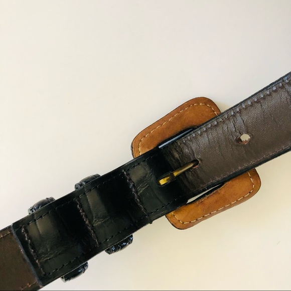 James Culver Embossed Leather Women’s Belt Size M. Gently Used. - Picture 5 of 6